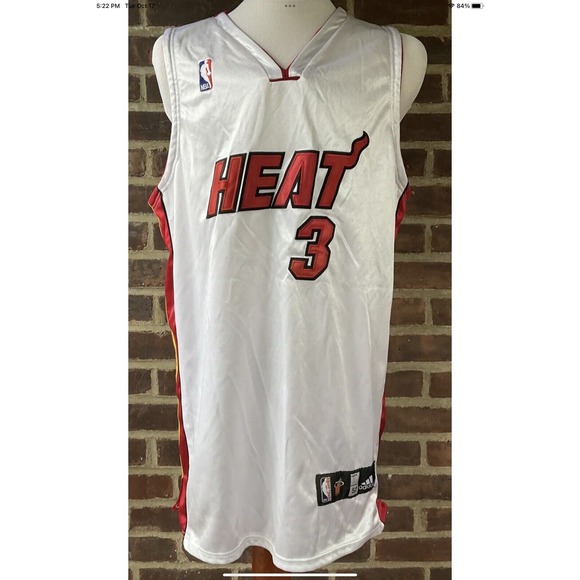 Adidas Miami Heat Dwyane Wade Stitched Jersey Size 52 - Picture 1 of 8